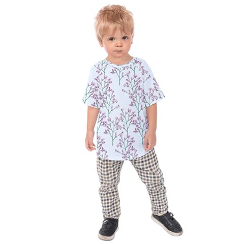 Flower Pattern Pattern Design Kids Raglan Tee by Celenk