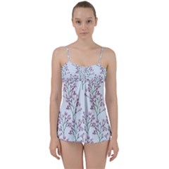 Flower Pattern Pattern Design Babydoll Tankini Set by Celenk