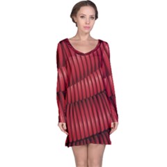 Tube Plastic Red Rip Long Sleeve Nightdress by Celenk