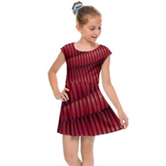 Tube Plastic Red Rip Kids Cap Sleeve Dress