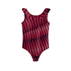 Tube Plastic Red Rip Kids  Frill Swimsuit by Celenk