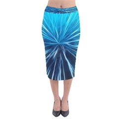 Background Structure Lines Velvet Midi Pencil Skirt by Celenk