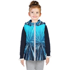 Background Structure Lines Kid s Hooded Puffer Vest by Celenk