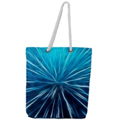 Background Structure Lines Full Print Rope Handle Tote (large) by Celenk