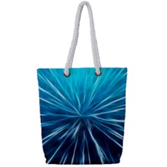 Background Structure Lines Full Print Rope Handle Tote (small) by Celenk