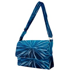 Background Structure Lines Full Print Messenger Bag by Celenk