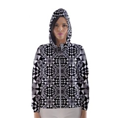 Fabric Design Pattern Color Hooded Windbreaker (women)