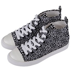 Fabric Design Pattern Color Women s Mid-top Canvas Sneakers by Celenk