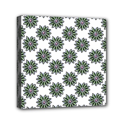 Graphic Pattern Flowers Mini Canvas 6  X 6  (stretched) by Celenk