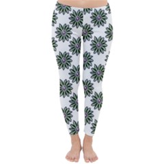 Graphic Pattern Flowers Classic Winter Leggings