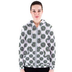 Graphic Pattern Flowers Women s Zipper Hoodie