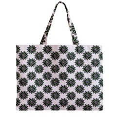 Graphic Pattern Flowers Zipper Mini Tote Bag by Celenk