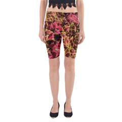 Plant Leaves Foliage Pattern Yoga Cropped Leggings by Celenk