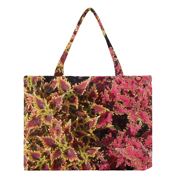 Plant Leaves Foliage Pattern Medium Tote Bag