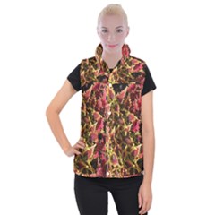 Plant Leaves Foliage Pattern Women s Button Up Vest by Celenk