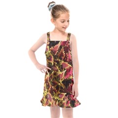 Plant Leaves Foliage Pattern Kids  Overall Dress by Celenk