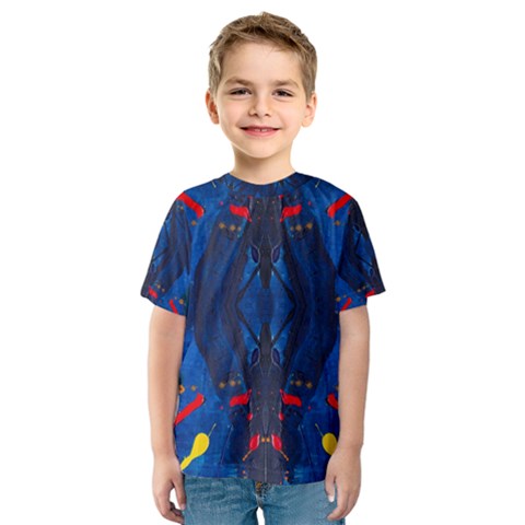 Kaleidoscope Art Pattern Ornament Kids  Sport Mesh Tee by Celenk