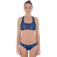 Kaleidoscope Art Pattern Ornament Cross Back Hipster Bikini Set by Celenk