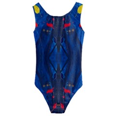 Kaleidoscope Art Pattern Ornament Kids  Cut-out Back One Piece Swimsuit