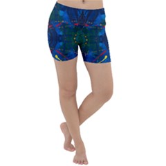 Kaleidoscope Art Pattern Ornament Lightweight Velour Yoga Shorts by Celenk