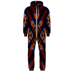 Kaleidoscope Art Pattern Ornament Hooded Jumpsuit (men) 