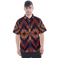 Kaleidoscope Art Pattern Ornament Men s Short Sleeve Shirt