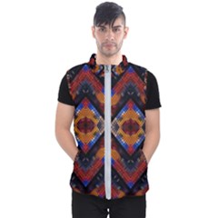 Kaleidoscope Art Pattern Ornament Men s Puffer Vest