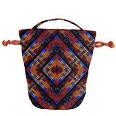 Kaleidoscope Art Pattern Ornament Drawstring Bucket Bag