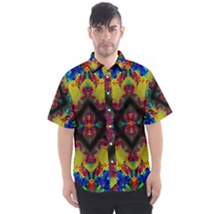 Kaleidoscope Art Pattern Ornament Men s Short Sleeve Shirt