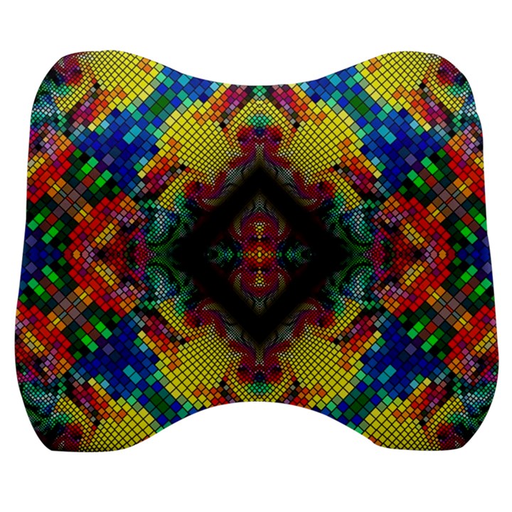 Kaleidoscope Art Pattern Ornament Velour Head Support Cushion