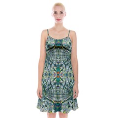 Pattern Design Pattern Geometry Spaghetti Strap Velvet Dress