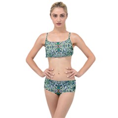 Pattern Design Pattern Geometry Layered Top Bikini Set by Celenk