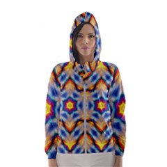 Pattern Abstract Background Art Hooded Windbreaker (women)