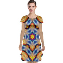 Pattern Abstract Background Art Cap Sleeve Nightdress by Celenk