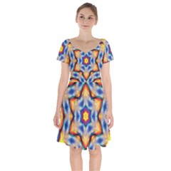 Pattern Abstract Background Art Short Sleeve Bardot Dress by Celenk