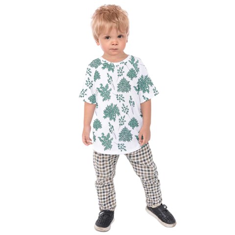 Flower Pattern Pattern Design Kids Raglan Tee by Celenk