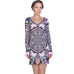 Pattern Abstract Background Art Long Sleeve Nightdress