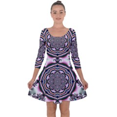 Pattern Abstract Background Art Quarter Sleeve Skater Dress