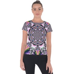 Pattern Abstract Background Art Short Sleeve Sports Top 