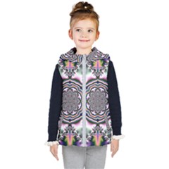 Pattern Abstract Background Art Kid s Hooded Puffer Vest