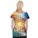 Universe Galaxy Sun Clock Time Cap Sleeve Top View2