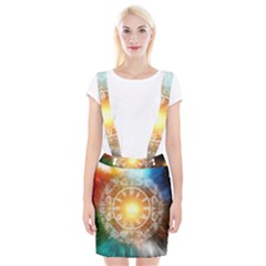 Universe Galaxy Sun Clock Time Braces Suspender Skirt by Celenk