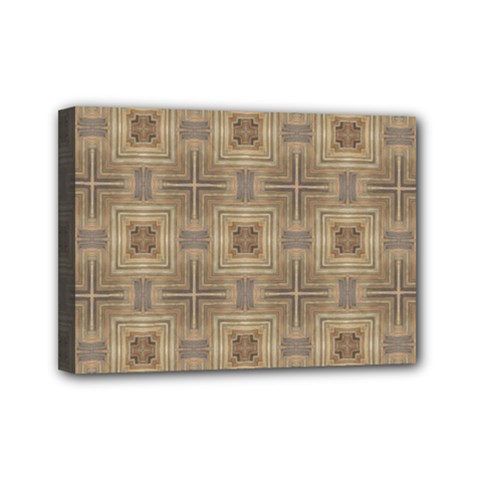 Abstract Wood Design Floor Texture Mini Canvas 7  X 5  (stretched) by Celenk