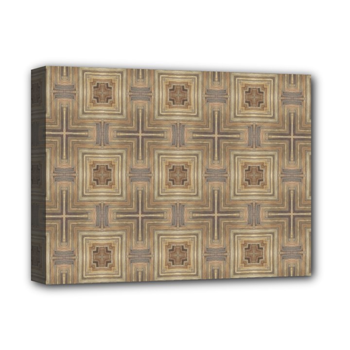 Abstract Wood Design Floor Texture Deluxe Canvas 16  x 12  (Stretched) 