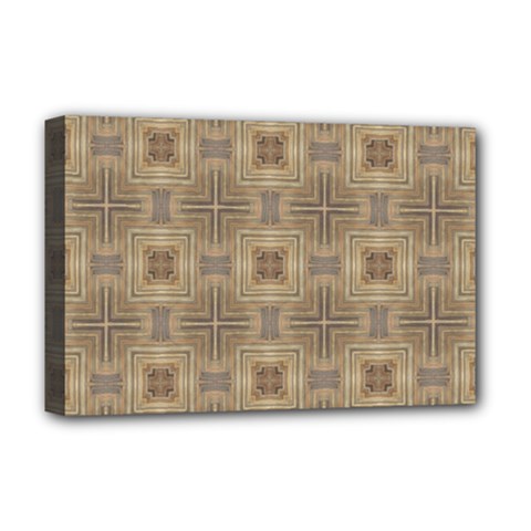 Abstract Wood Design Floor Texture Deluxe Canvas 18  X 12  (stretched) by Celenk