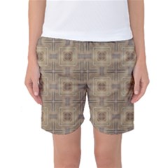 Abstract Wood Design Floor Texture Women s Basketball Shorts by Celenk