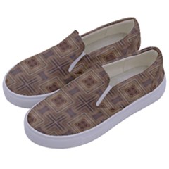 Abstract Wood Design Floor Texture Kids  Canvas Slip Ons by Celenk