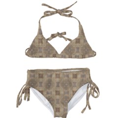 Abstract Wood Design Floor Texture Kids  Classic Bikini Set