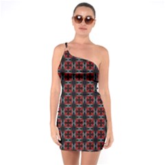 Pattern Design Artistic Decor One Soulder Bodycon Dress