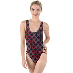 Pattern Design Artistic Decor High Leg Strappy Swimsuit by Celenk